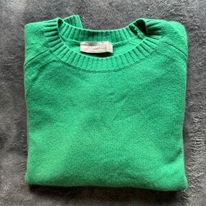 Everlane Cashmere Boxy Crew Bright Jade S